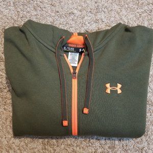 Green and orange under armor / armour hoodie